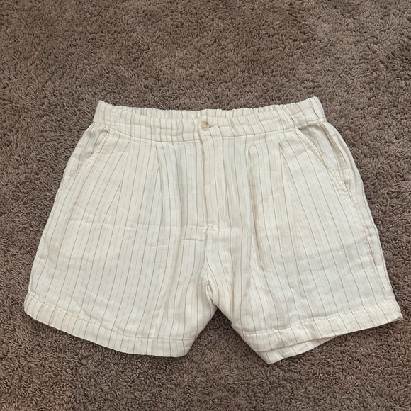 Thread & Supply Women's Cream Striped Shorts - Picture 1 of 2